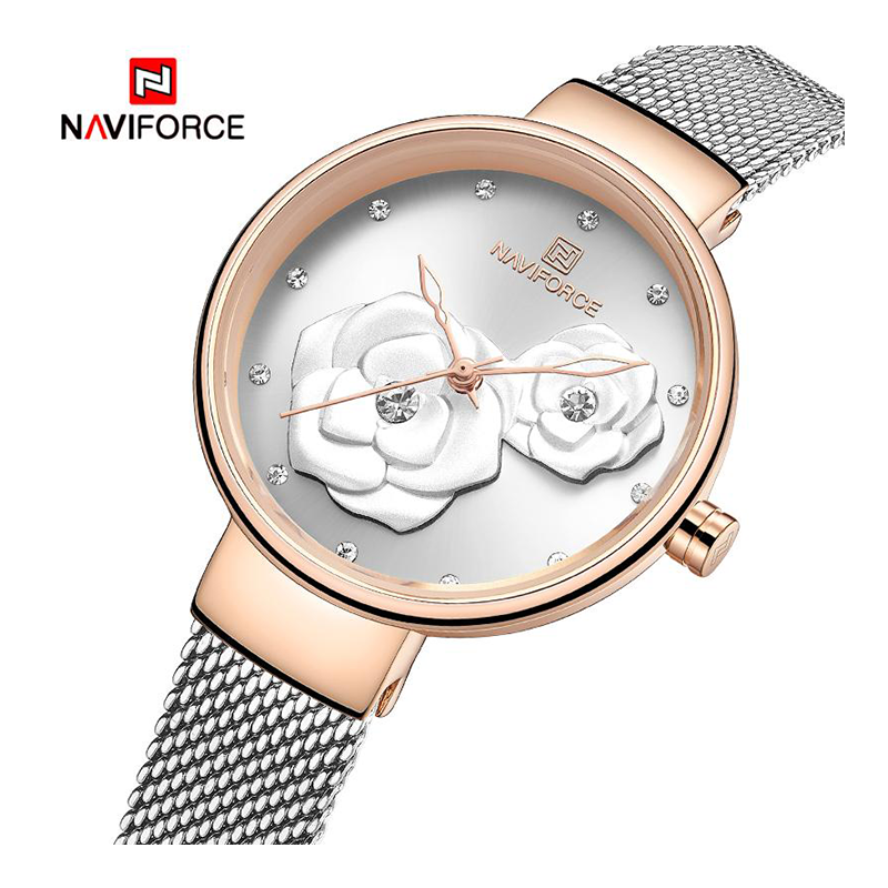 WW1178 Naviforce Ladies Mesh Chain Watch NF5013L
