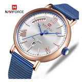 WW0340 Naviforce Day Date Mesh Chain Watch NF3006M