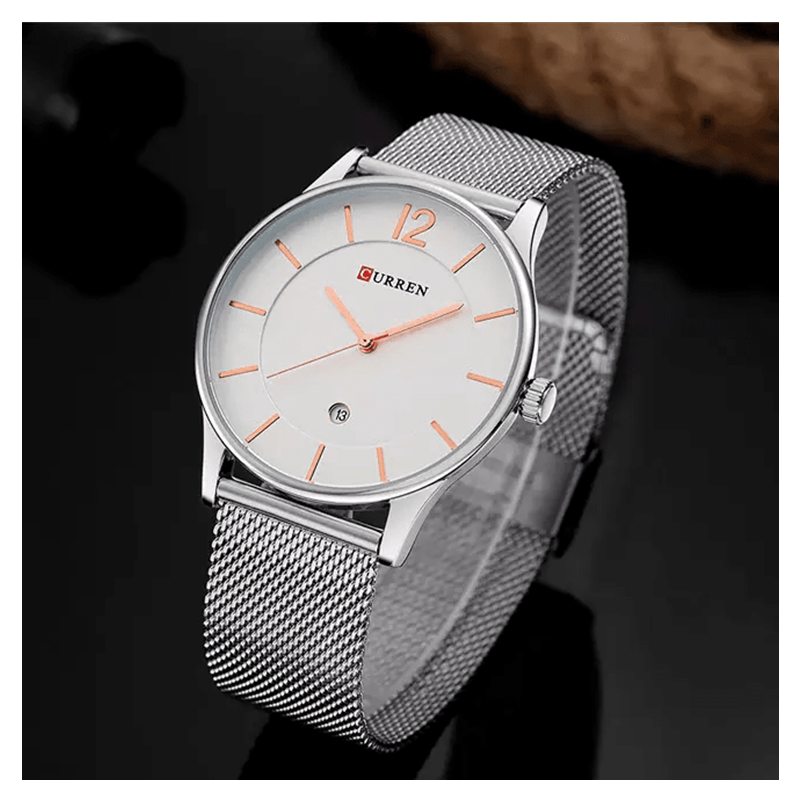 WW1125 Curren Date Mesh Chain Watch