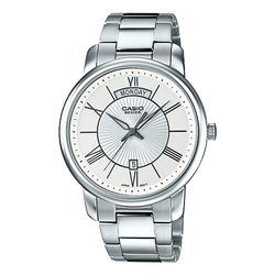 WW0603 Casio Beside Day Date Stainless Steel Chain Watch BEM-152D-7AV