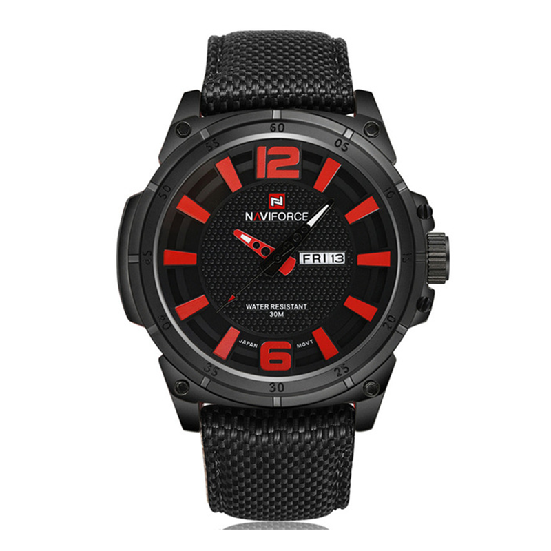 WW0564 Naviforce Day Date Nylon Belt Watch NF9066M