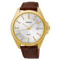 WW0909 Seiko Golden Date Leather Belt Watch SUR064P2