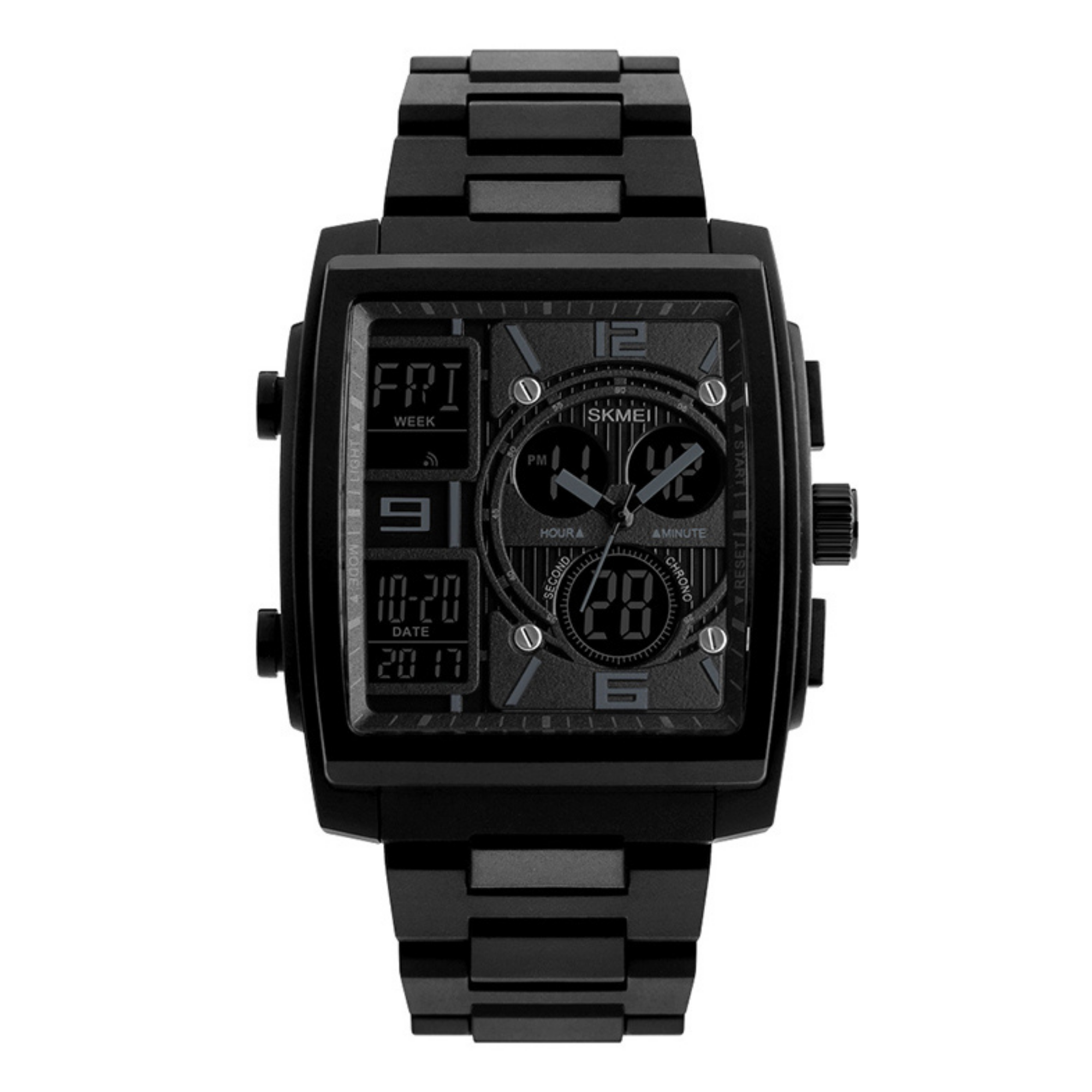 WW1227 SKMEI Multifunction Dual Time PU Chain Watch 1274