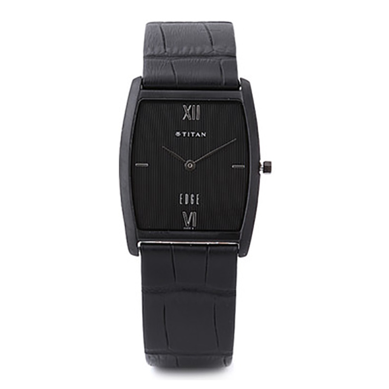 Titan black 2025 belt watch