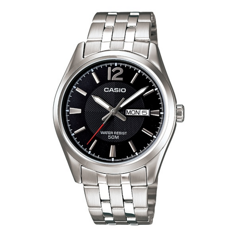 WW0413 Casio Enticer Day Date Chain Watch MTP-1335D-1AVDF