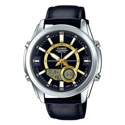 WW1146 Casio Enticer Analog Digital Multifunction Leather Belt Watch AMW-810L-1AV