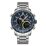 WW1206 Naviforce Multifunction Dual Time Chain Watch NF9182M