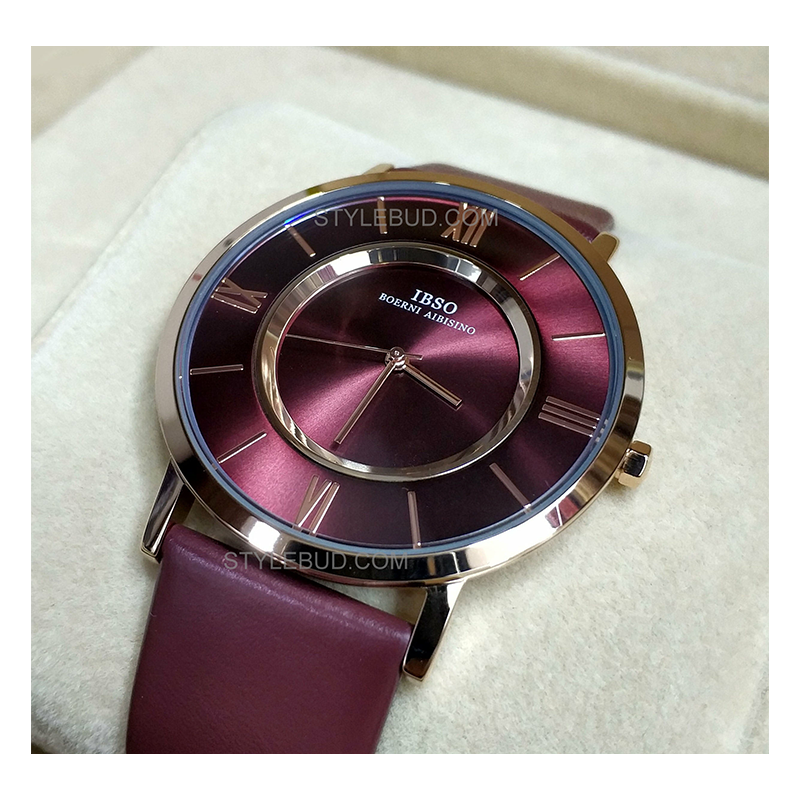 WW0044 IBSO Slim Leather Belt Watch S8281G