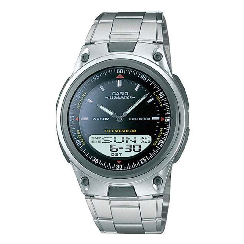 WW0126 Casio Youth Dual Time Chain Watch AW-80D-1AVDF