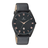 WW0980 Titan Date Leather Belt Watch 90054NL01
