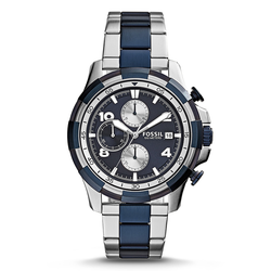 WW0270 Fossil Dean Chronograph Date Two Tone Stainless Steel Chain Watch FS5149