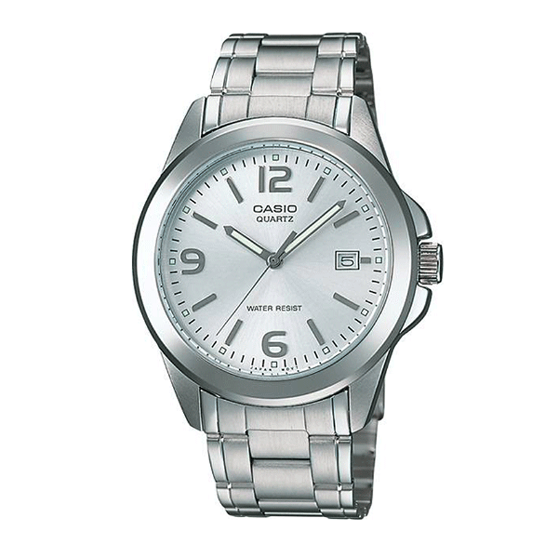 WW0418 Casio Enticer Date Chain Watch MTP-1215A-7ADF