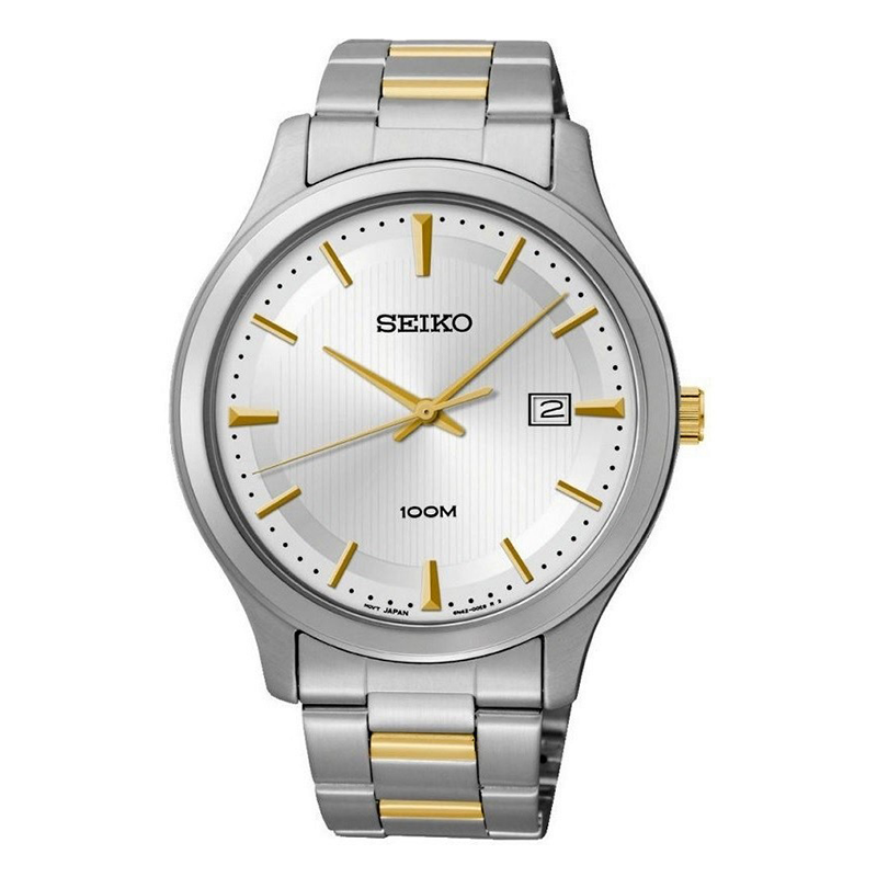WW0809 Seiko Date Stainless Steel Two Tone Chain Watch SUR053P1