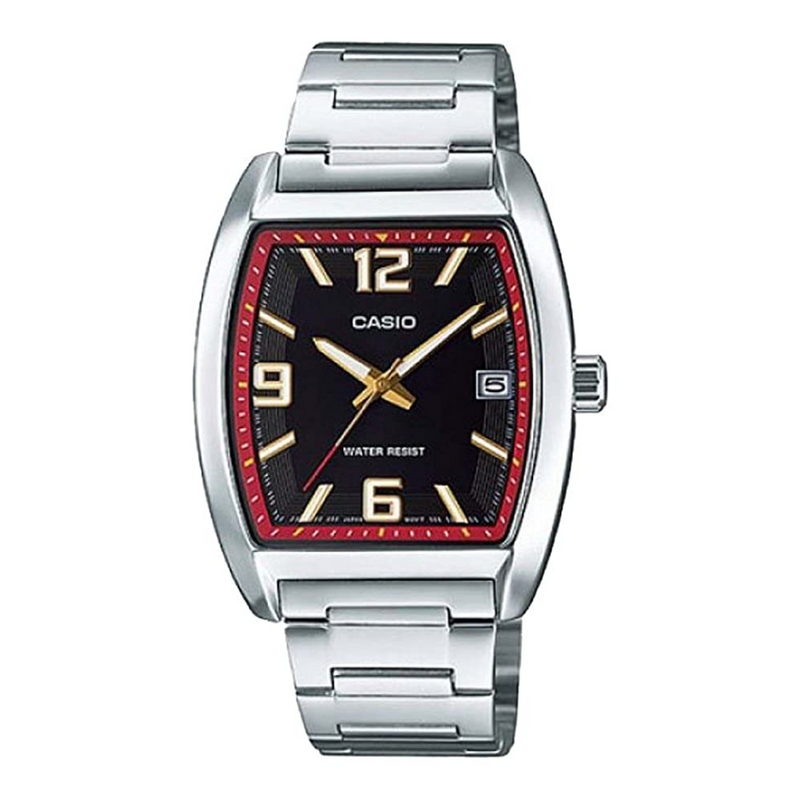 WW1296 Casio Standard Date Silver Chain Watch MTP-E107D-1ADF