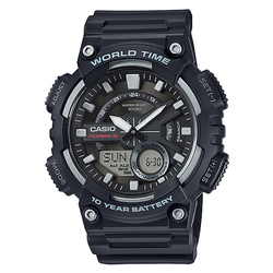 WW0218 Casio Youth Dual Time Resin Belt Watch AEQ-110W-1AVDF