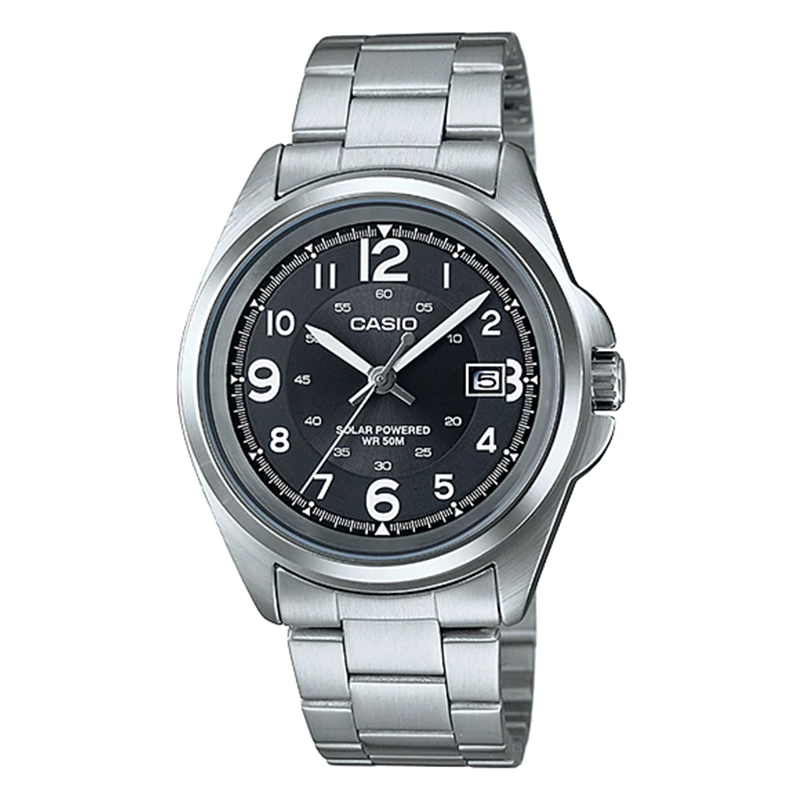 WW0626 Casio Solar Date Chain Belt Watch MTP-S101L-1BV