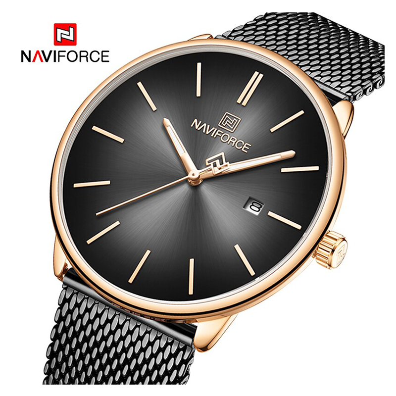 WW1159 Naviforce Date Mesh Chain Watch NF3012G