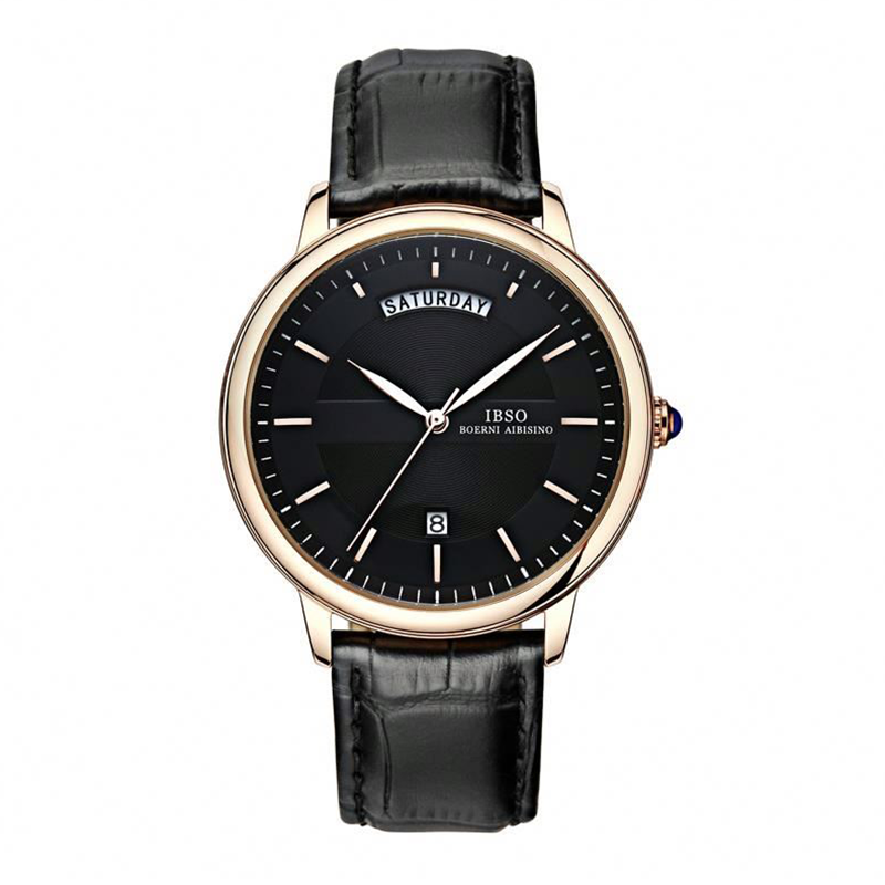 WW0737 IBSO Day Date Leather Belt Watch S3978G