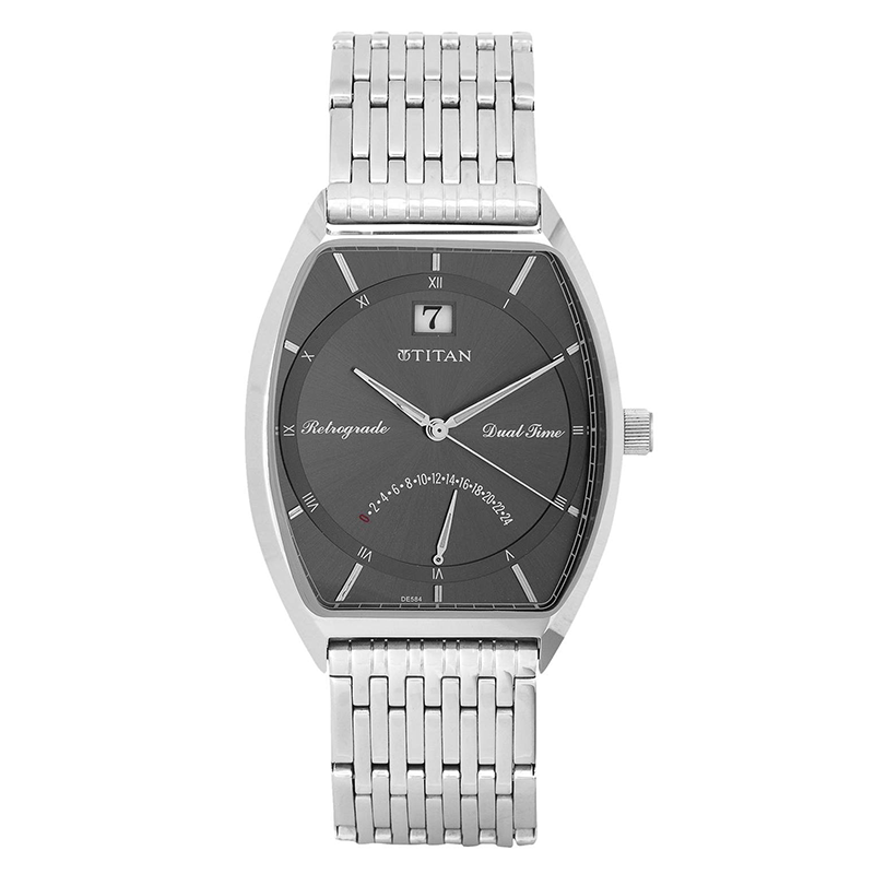WW0691 Titan Analog Dual Time Sate Chain Watch 1680SM01