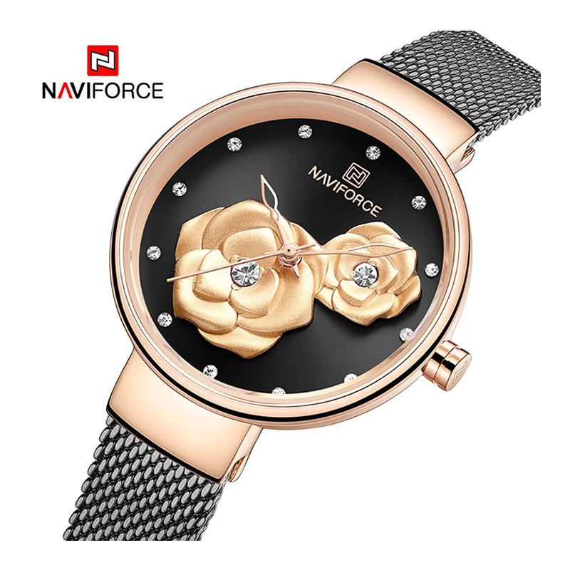 WW1175 Naviforce Ladies Mesh Chain Watch NF5013L