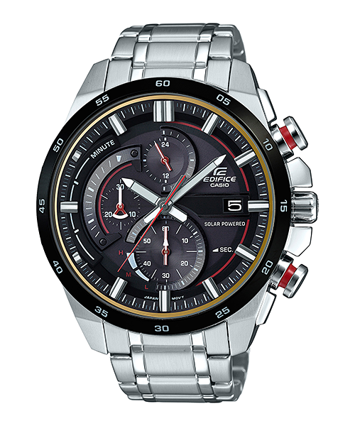 WW0084 Casio Edifice Solar Chronograph Stainless Steel Chain Watch EQS-600DB-1A4UDF