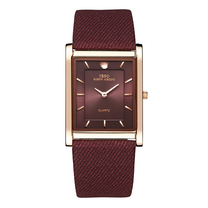 WW0289 IBSO Slim Rose Gold Leather Belt Watch B2232G