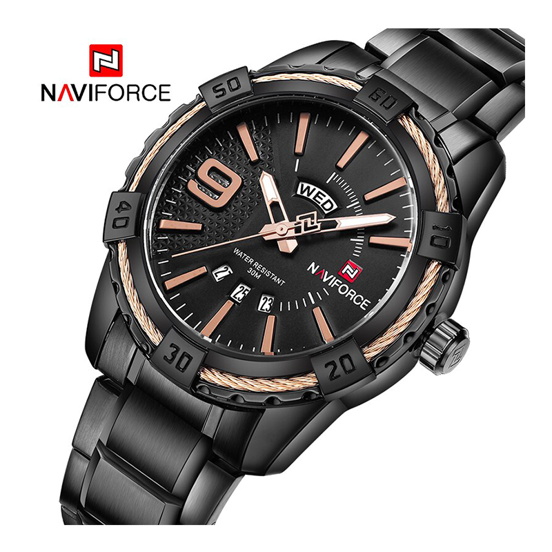 WW1150 Naviforce Day Date Chain Watch NF9117M