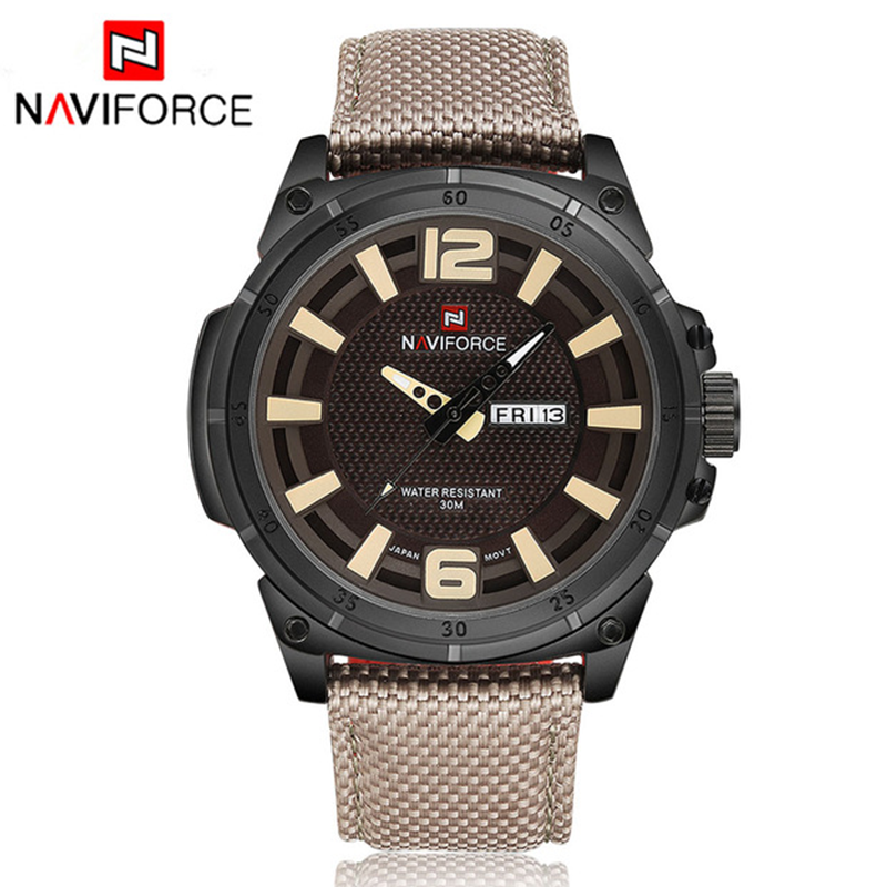 WW0561 Naviforce Day Date Nylon Belt Watch NF9066M
