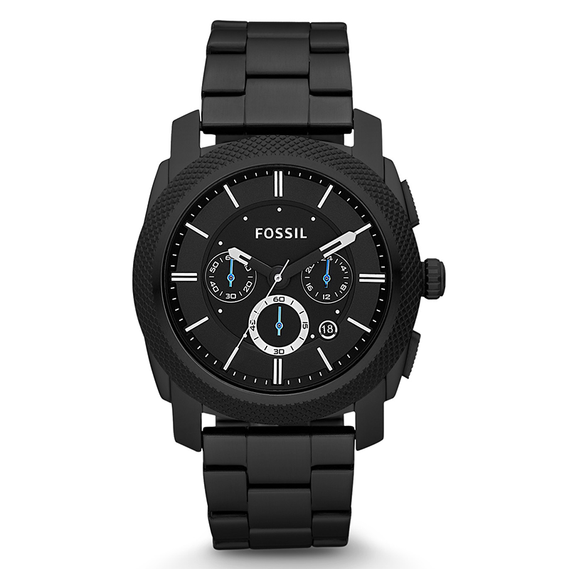 WW0186 Original Fossil Machine Chronograph Black Stainless Steel