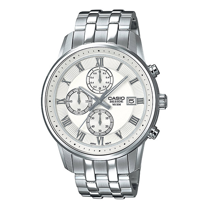 WW0464 Casio Beside Chronograph Stainless Steel Chain Watch BEM-511D-7AVDF