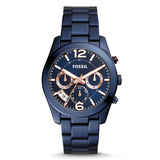 WW0255 Fossil Unisex Multifunction Blue Stainless Steel Chain Watch ES4093