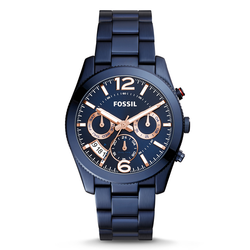 WW0255 Fossil Unisex Multifunction Blue Stainless Steel Chain Watch ES4093