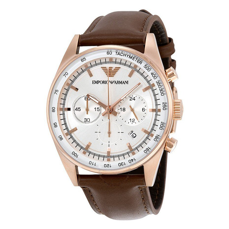 WW0266 Emporio Armani Sportivo Chronograph Leather Belt Watch AR5995