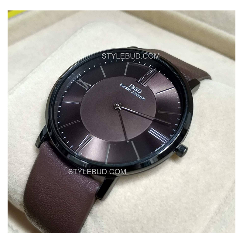 WW0020 IBSO Slim Leather Belt Watch B2222G