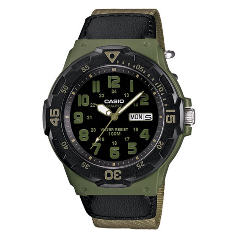 WW1256 Casio Youth Day Date Nylon Belt Watch MRW-200HB-3BVDF