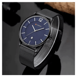 WW1123 Curren Date Mesh Chain Watch
