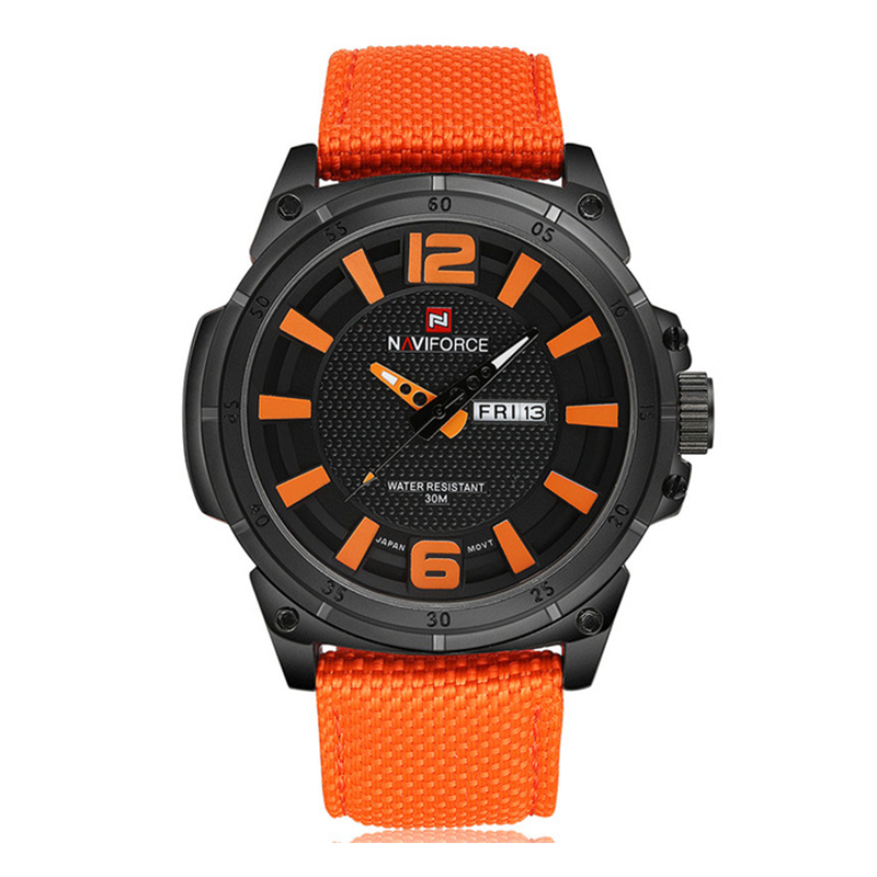 WW0563 Naviforce Day Date Nylon Belt Watch NF9066M