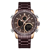 WW1208 Naviforce Multifunction Dual Time Chain Watch NF9182M