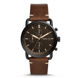 WW0742 Fossil Commuter Chronograph Navy Leather Belt Watch FS5403