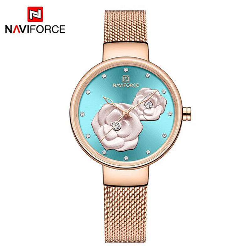 WW1177 Naviforce Ladies Mesh Chain Watch NF5013L