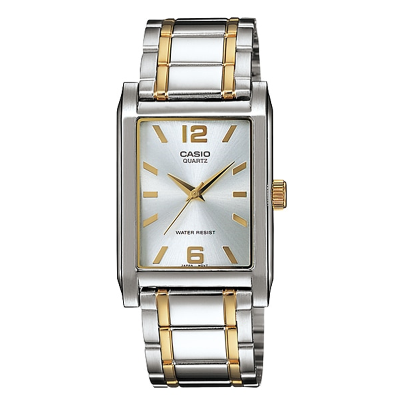 WW1066 Casio Enticer Two Tone Chain Watch MTP-1235SG-7ADF