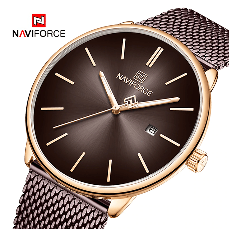 WW1161 Naviforce Date Mesh Chain Watch NF3012G