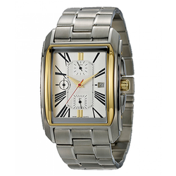 WW1025 Romanson Stainless Steel Date Chain Watch TM2629FM
