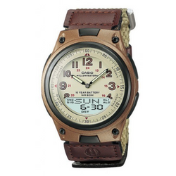WW0399 Casio Youth Dual Time Nylon Belt Watch AW-80V-5BVDF