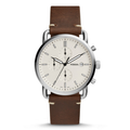 WW0743 Fossil Commuter Chronograph Navy Leather Belt Watch FS5402