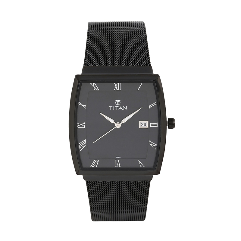 WW0988 Titan Stainless Steel Mesh Chain Date Watch 90076