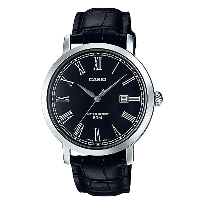 WW0113 Casio Enticer Date Leather Belt Watch MTP-E149L-1BVDF