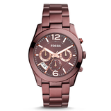 WW0420 Fossil Unisex Multifunction Wine Stainless Steel Chain Watch ES4110