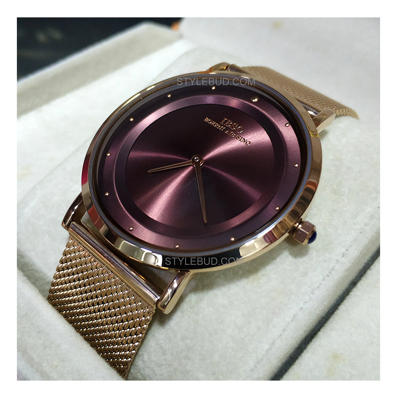 WW0543 IBSO Slim Rose Gold Mesh Chain Watch S8160G