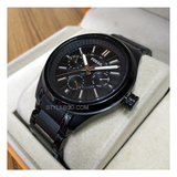 WW1084 Fossil Multifunction Black Stainless Steel Chain Watch BQ1509